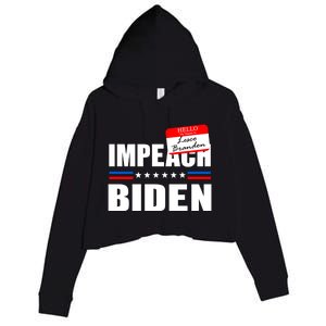 LetS Go Brandon Anti Joe Biden Chant Usa Impeach Joe Biden Great Gift Crop Fleece Hoodie