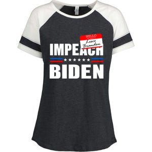 LetS Go Brandon Anti Joe Biden Chant Usa Impeach Joe Biden Great Gift Enza Ladies Jersey Colorblock Tee