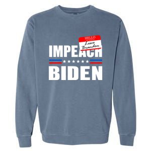 LetS Go Brandon Anti Joe Biden Chant Usa Impeach Joe Biden Great Gift Garment-Dyed Sweatshirt