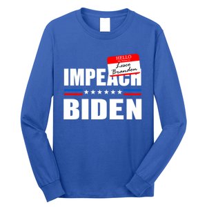 LetS Go Brandon Anti Joe Biden Chant Usa Impeach Joe Biden Great Gift Long Sleeve Shirt