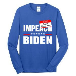 LetS Go Brandon Anti Joe Biden Chant Usa Impeach Joe Biden Great Gift Tall Long Sleeve T-Shirt