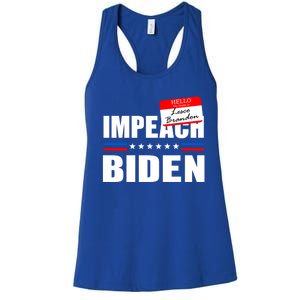 LetS Go Brandon Anti Joe Biden Chant Usa Impeach Joe Biden Great Gift Women's Racerback Tank