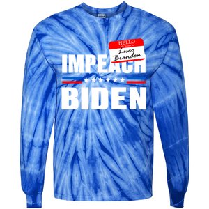 LetS Go Brandon Anti Joe Biden Chant Usa Impeach Joe Biden Great Gift Tie-Dye Long Sleeve Shirt