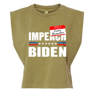 LetS Go Brandon Anti Joe Biden Chant Usa Impeach Joe Biden Great Gift Garment-Dyed Women's Muscle Tee