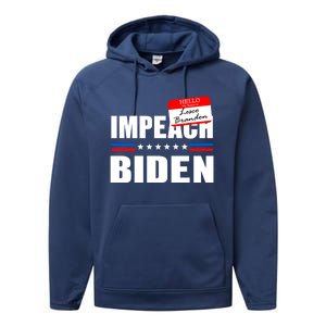 LetS Go Brandon Anti Joe Biden Chant Usa Impeach Joe Biden Great Gift Performance Fleece Hoodie