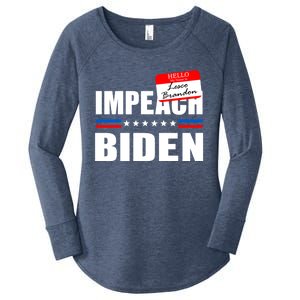 LetS Go Brandon Anti Joe Biden Chant Usa Impeach Joe Biden Great Gift Women's Perfect Tri Tunic Long Sleeve Shirt