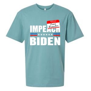 LetS Go Brandon Anti Joe Biden Chant Usa Impeach Joe Biden Great Gift Sueded Cloud Jersey T-Shirt