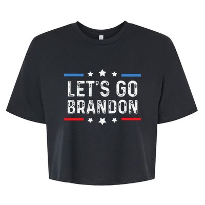 Lets Go Brandon Lets Go Brandon Funny Bella+Canvas Jersey Crop Tee