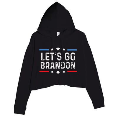 Lets Go Brandon Lets Go Brandon Funny Crop Fleece Hoodie