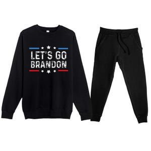 Lets Go Brandon Lets Go Brandon Funny Premium Crewneck Sweatsuit Set