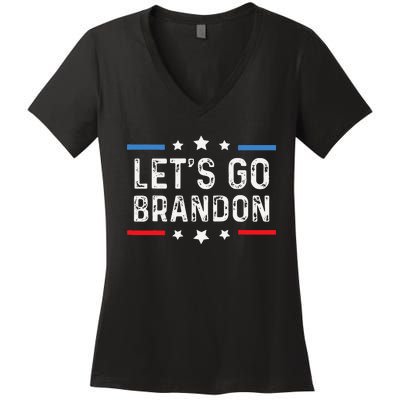 Lets Go Brandon Lets Go Brandon Funny Women's V-Neck T-Shirt