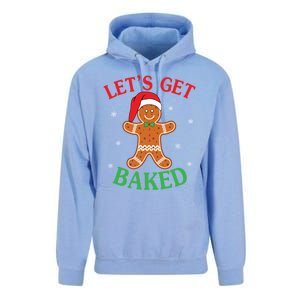 Let's Get Baked Gingerbread Christmas Cookie Baking Team Gift Unisex Surf Hoodie