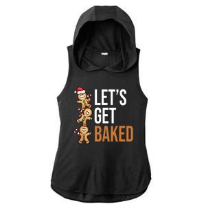 Let's Get Baked Gingerbread Cookies Ladies PosiCharge Tri-Blend Wicking Draft Hoodie Tank