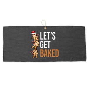 Let's Get Baked Gingerbread Cookies Large Microfiber Waffle Golf Towel