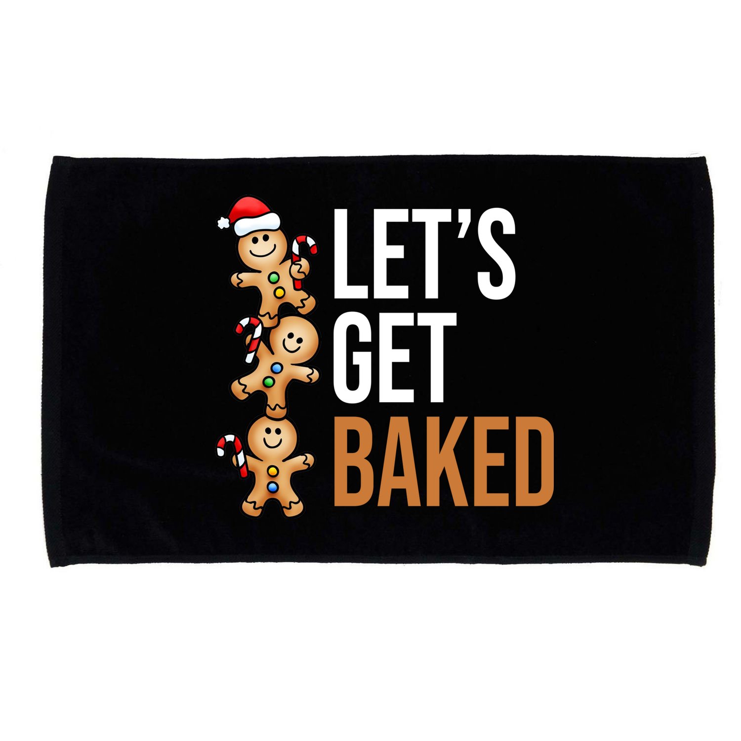 Let's Get Baked Gingerbread Cookies Microfiber Hand Towel