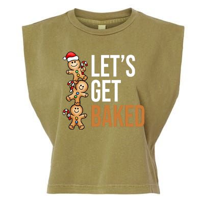 Let's Get Baked Gingerbread Cookies Garment-Dyed Women's Muscle Tee