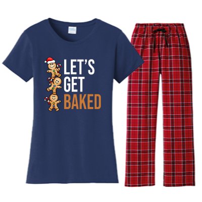 Let's Get Baked Gingerbread Cookies Women's Flannel Pajama Set