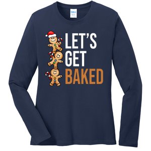 Let's Get Baked Gingerbread Cookies Ladies Long Sleeve Shirt