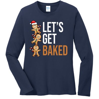 Let's Get Baked Gingerbread Cookies Ladies Long Sleeve Shirt