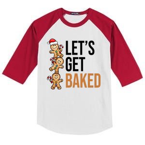 Let's Get Baked Gingerbread Cookies Kids Colorblock Raglan Jersey