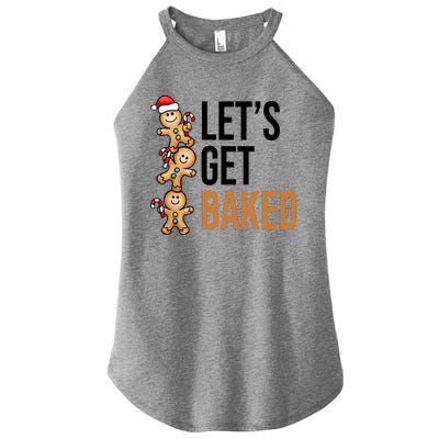 Let's Get Baked Gingerbread Cookies Women's Perfect Tri Rocker Tank