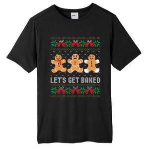 Lets Get Baked Ugly Chrismtas Christmas Bell Gift Tall Fusion ChromaSoft Performance T-Shirt