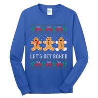 Lets Get Baked Ugly Chrismtas Christmas Bell Gift Tall Long Sleeve T-Shirt