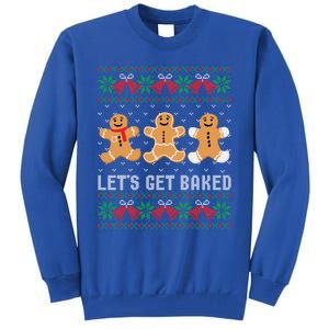 Lets Get Baked Ugly Chrismtas Christmas Bell Gift Tall Sweatshirt