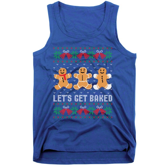 Lets Get Baked Ugly Chrismtas Christmas Bell Gift Tank Top