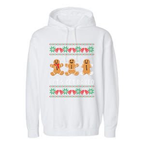 Lets Get Baked Ugly Chrismtas Christmas Bell Gift Garment-Dyed Fleece Hoodie