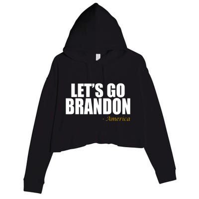 Let's Go Brandon, America Crop Fleece Hoodie