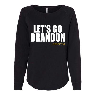 Let's Go Brandon, America Womens California Wash Sweatshirt