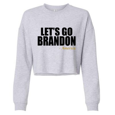 Let's Go Brandon, America Cropped Pullover Crew