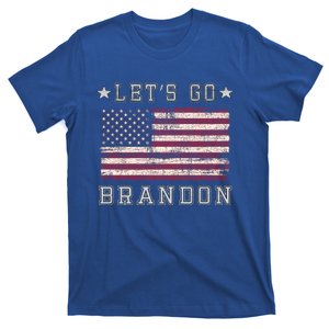 LetS Go Brandon Biden Chant Grunge Distressed American Flag Cute Gift T-Shirt