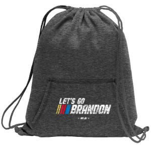 Let's Go Brandon Race Car Grunge Distressed Funny Gift Idea Sweatshirt Cinch Pack Bag