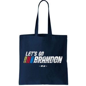 Let's Go Brandon Race Car Grunge Distressed Funny Gift Idea Tote Bag