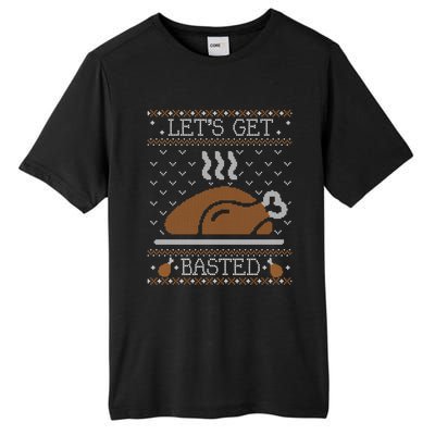 LetS Get Basted Thanksgiving Ugly Costume Happy Turkey Day Meaningful Gift Tall Fusion ChromaSoft Performance T-Shirt