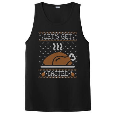 LetS Get Basted Thanksgiving Ugly Costume Happy Turkey Day Meaningful Gift PosiCharge Competitor Tank