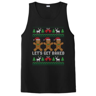 Lets Get Baked Ugly Christmas Santa Hat Gingerbread Gift PosiCharge Competitor Tank