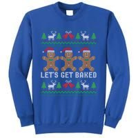 Lets Get Baked Ugly Christmas Santa Hat Gingerbread Gift Sweatshirt