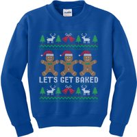 Lets Get Baked Ugly Christmas Santa Hat Gingerbread Gift Kids Sweatshirt