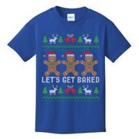 Lets Get Baked Ugly Christmas Santa Hat Gingerbread Gift Kids T-Shirt