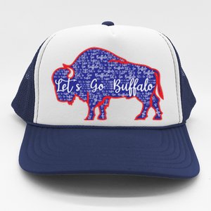 Lets Go Buffalo New York Buffalo Sports Fan Buffalo Trucker Hat