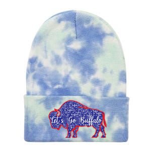 Lets Go Buffalo New York Buffalo Sports Fan Buffalo Tie Dye 12in Knit Beanie