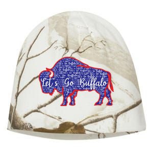 Lets Go Buffalo New York Buffalo Sports Fan Buffalo Kati - Camo Knit Beanie