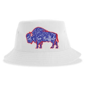 Lets Go Buffalo New York Buffalo Sports Fan Buffalo Sustainable Bucket Hat