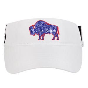 Lets Go Buffalo New York Buffalo Sports Fan Buffalo Adult Drive Performance Visor