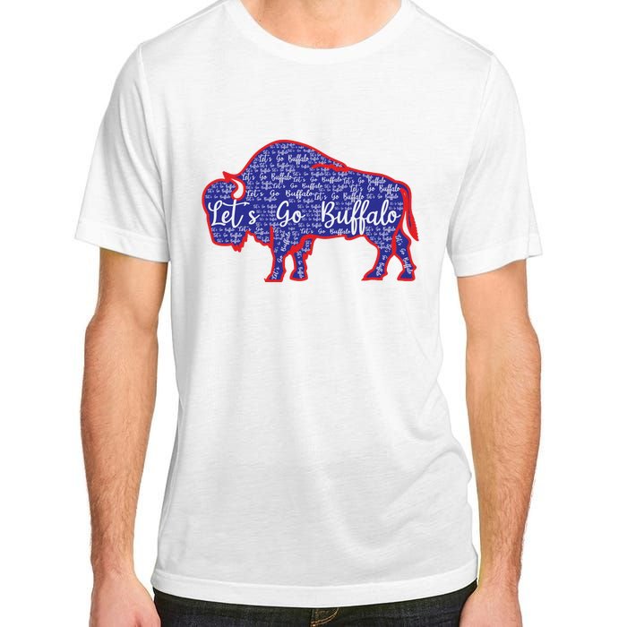 Lets Go Buffalo New York Buffalo Sports Fan Buffalo Adult ChromaSoft Performance T-Shirt