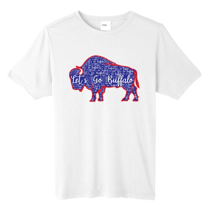 Lets Go Buffalo New York Buffalo Sports Fan Buffalo Tall Fusion ChromaSoft Performance T-Shirt