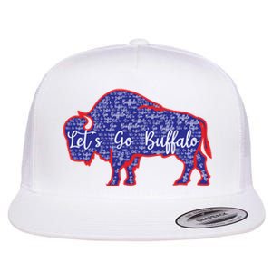 Lets Go Buffalo New York Buffalo Sports Fan Buffalo Flat Bill Trucker Hat